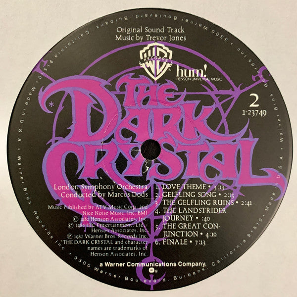 Trevor Jones, The London Symphony Orchestra* Conducted By Marcus Dods : The Dark Crystal (The Original Sound Track) (LP, Album, Emb)