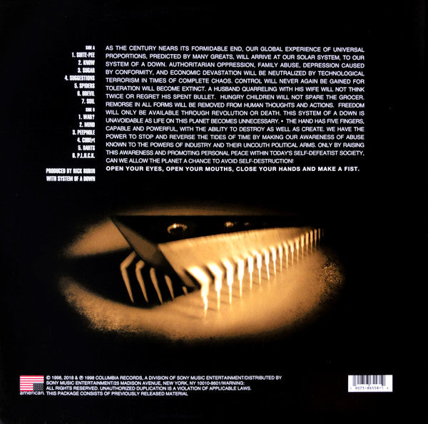 System Of A Down : System Of A Down (LP, Album, RE)
