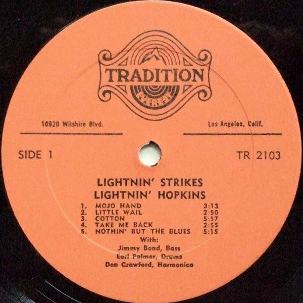 Lightnin' Hopkins : Lightnin' Strikes (LP, Album, RE)