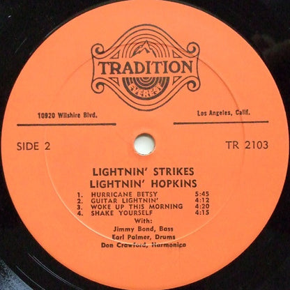 Lightnin' Hopkins : Lightnin' Strikes (LP, Album, RE)