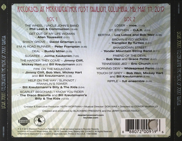 Various : Dear Jerry: Celebrating The Music Of Jerry Garcia   (2xCD, Album)