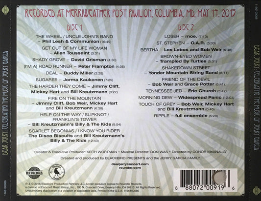 Various : Dear Jerry: Celebrating The Music Of Jerry Garcia   (2xCD, Album)