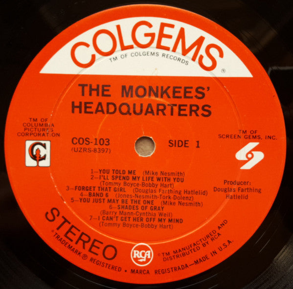The Monkees : Headquarters (LP, Album, Roc)