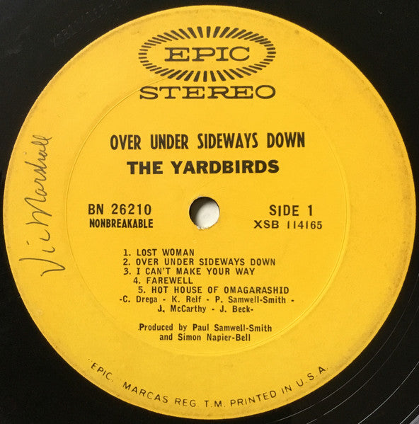 The Yardbirds : Over Under Sideways Down (LP, Album, Bri)