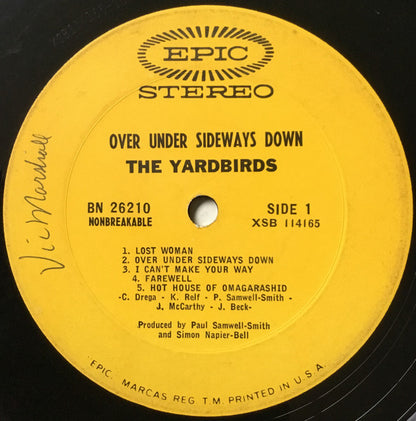 The Yardbirds : Over Under Sideways Down (LP, Album, Bri)