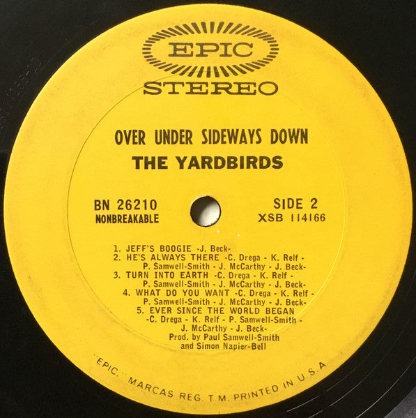 The Yardbirds : Over Under Sideways Down (LP, Album, Bri)