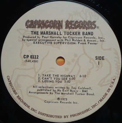 The Marshall Tucker Band : The Marshall Tucker Band (LP, Album, RE, Pit)