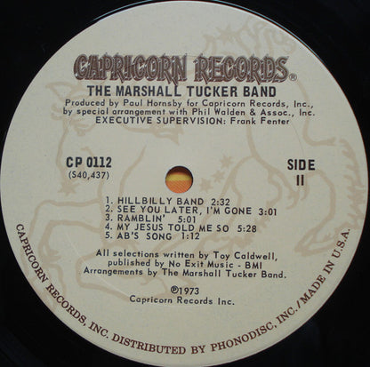 The Marshall Tucker Band : The Marshall Tucker Band (LP, Album, RE, Pit)