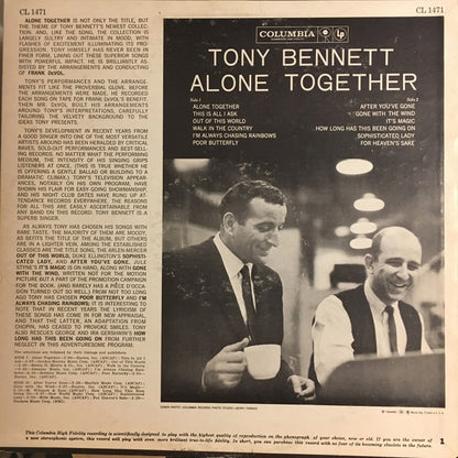 Tony Bennett : Alone Together (LP, Mono)