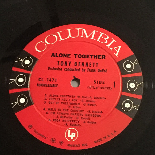 Tony Bennett : Alone Together (LP, Mono)