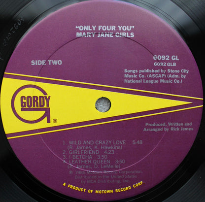 Mary Jane Girls : Only Four You (LP, Album, Club, CRC)