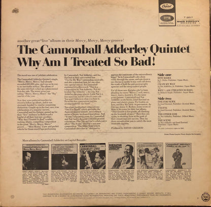 The Cannonball Adderley Quintet : Why Am I Treated So Bad! (LP, Album, Mono, Scr)