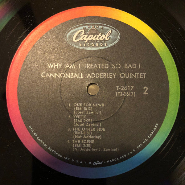 The Cannonball Adderley Quintet : Why Am I Treated So Bad! (LP, Album, Mono, Scr)