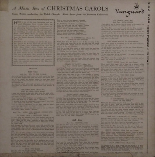 The Welch Chorale*, James Welch* : A Music Box Of Christmas Carols (LP, Album)