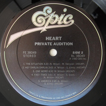 Heart : Private Audition (LP, Album, Car)