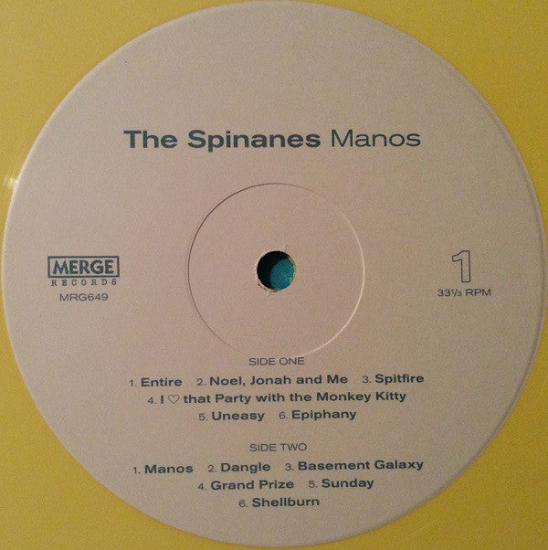 The Spinanes : Manos (LP, Album, Ltd, RE, Yel)