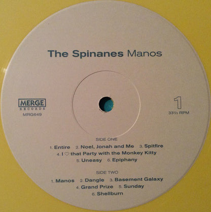 The Spinanes : Manos (LP, Album, Ltd, RE, Yel)
