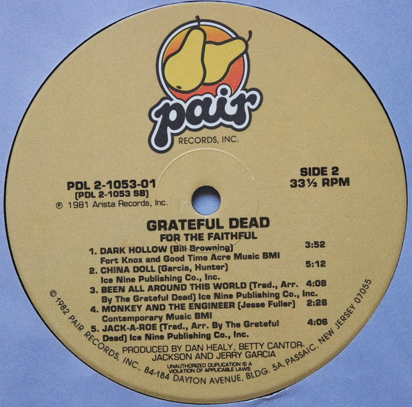 Grateful Dead* : For The Faithful (2xLP, Album, RE, Ind)