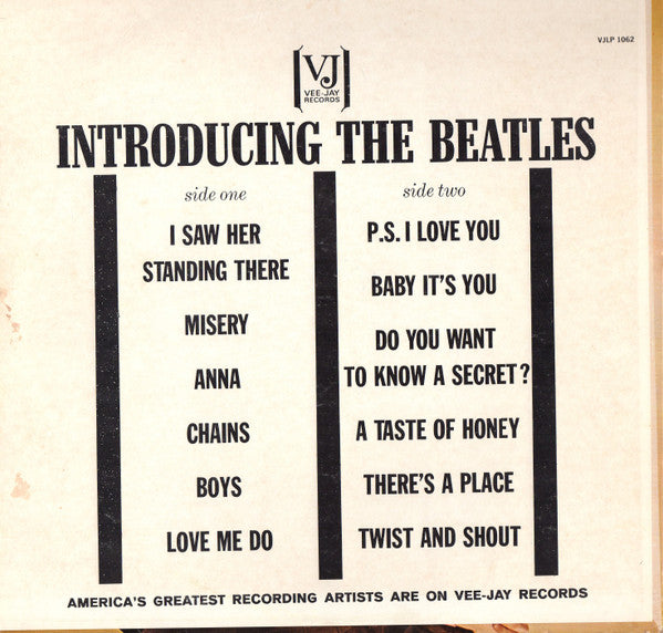The Beatles : Introducing... The Beatles (Englands No.1 Vocal Group) (LP, Album, Unofficial)