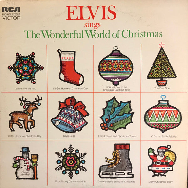 Elvis Presley : Elvis Sings The Wonderful World Of Christmas (LP, Album, Ora)