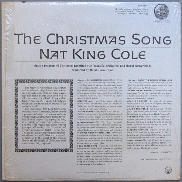 Nat King Cole : The Christmas Song (LP, Album, RE, Win)