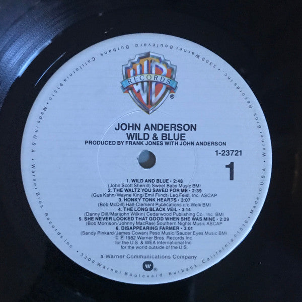 John Anderson (3) : Wild & Blue (LP, Album, Win)