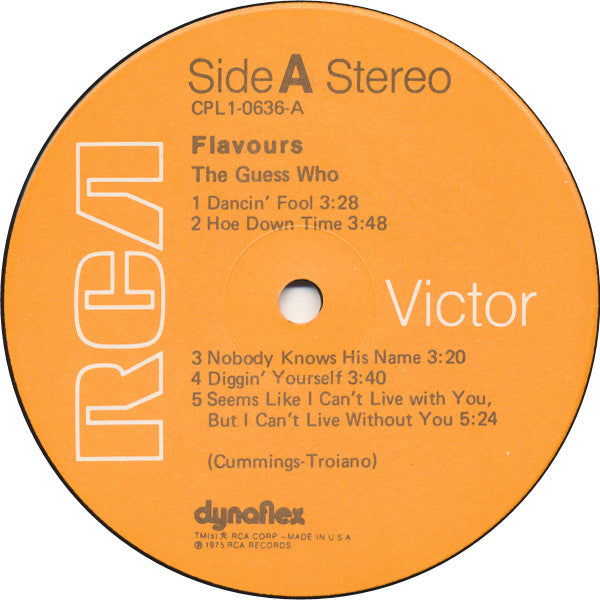 The Guess Who : Flavours (LP, Album, Ind)