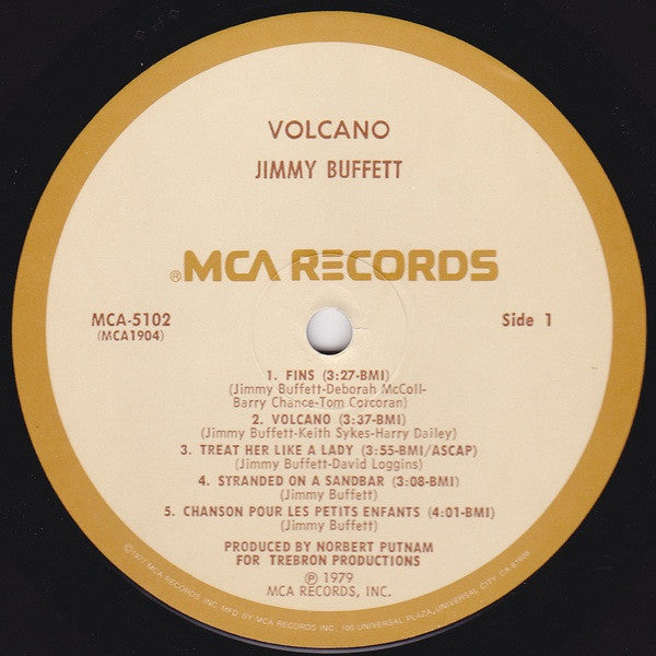 Jimmy Buffett : Volcano (LP, Album, Pin)