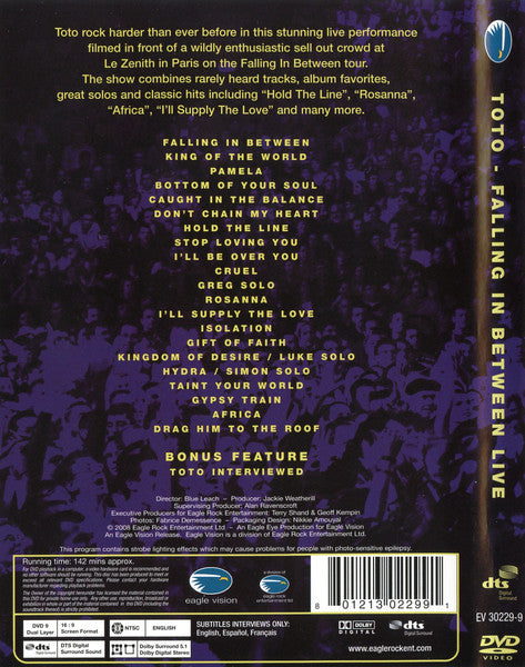Toto : Falling In Between Live (DVD-V, Multichannel, NTSC)