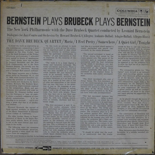 The Dave Brubeck Quartet : Bernstein Plays Brubeck Plays Bernstein (LP, Pit)