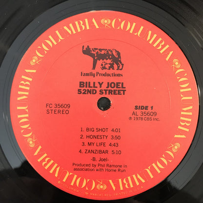 Billy Joel : 52nd Street (LP, Album, Kee)