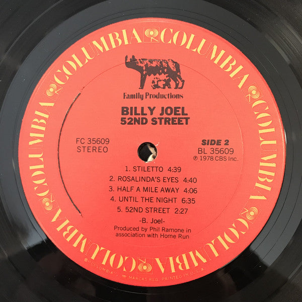 Billy Joel : 52nd Street (LP, Album, Kee)
