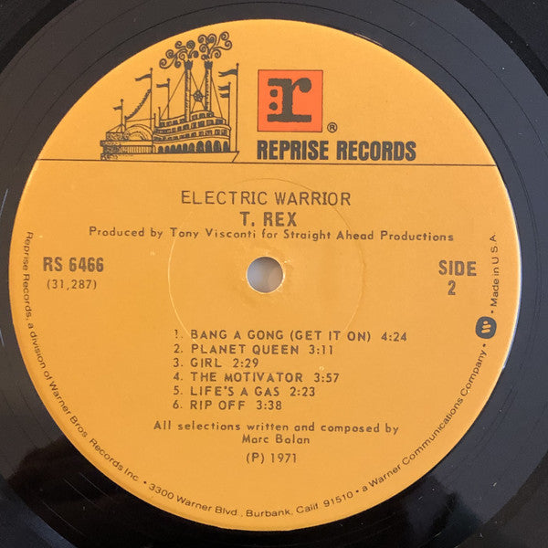 T. Rex : Electric Warrior (LP, Album, RP, Gat)