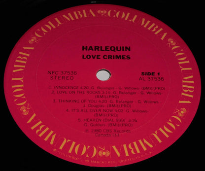 Harlequin (3) : Love Crimes (LP, Album, Pit)