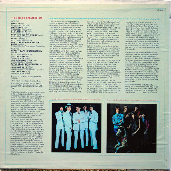 The Hollies : The Hollies' Greatest Hits (LP, Comp, Pit)