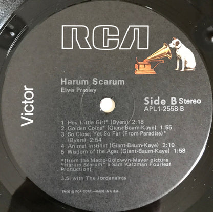 Elvis Presley : Harum Scarum (LP, Album, RE,  In)