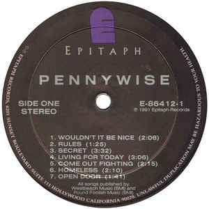 Pennywise : Pennywise (LP, Album, RE)