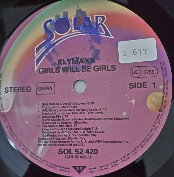 Klymaxx : Girls Will Be Girls (LP, Album)