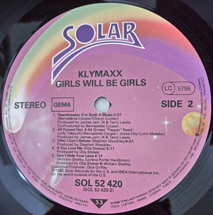 Klymaxx : Girls Will Be Girls (LP, Album)