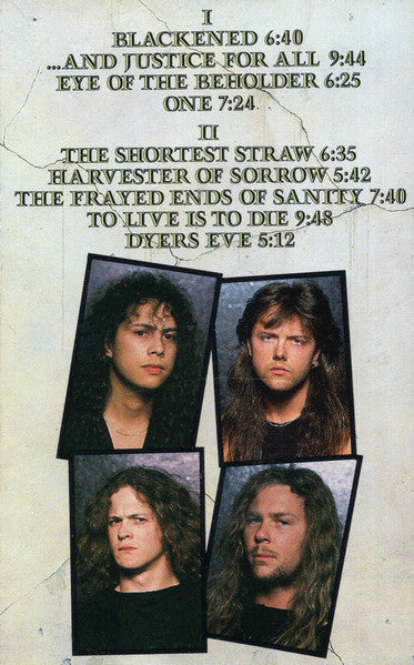 Metallica : ...And Justice For All (Cass, Album, RE, SR)