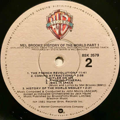 Mel Brooks : Mel Brooks' History Of The World Part 1 (Dialogue And Music From The Original Motion Picture Sound Track)  (LP, Album, Win)