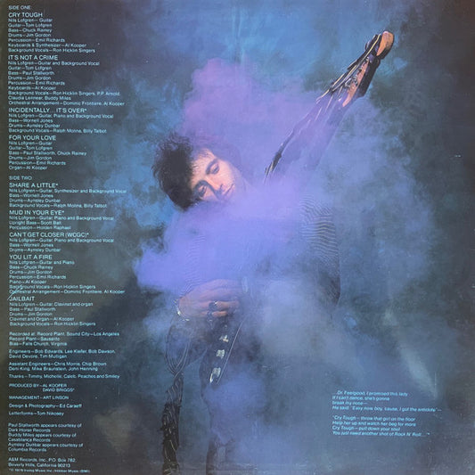 Nils Lofgren : Cry Tough (LP, Album, Mon)