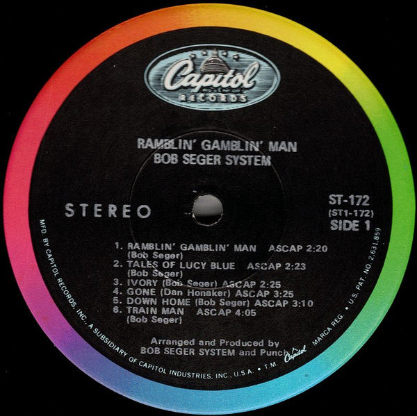 The Bob Seger System* : Ramblin' Gamblin' Man (LP, Album, Scr)