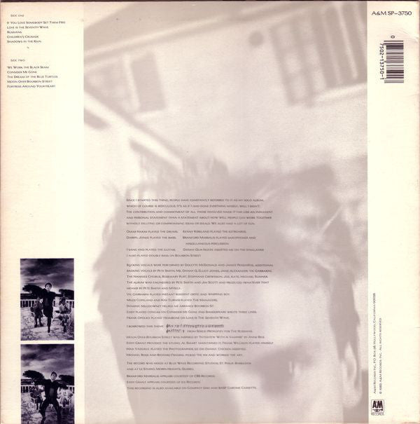 Sting : The Dream Of The Blue Turtles (LP, Album, Ind)