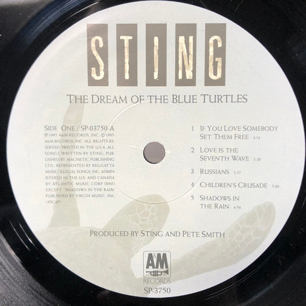 Sting : The Dream Of The Blue Turtles (LP, Album, Ind)