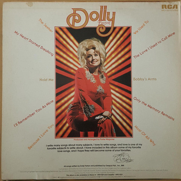 Dolly Parton : Dolly (The Seeker / We Used To) (LP, Album, Ind)