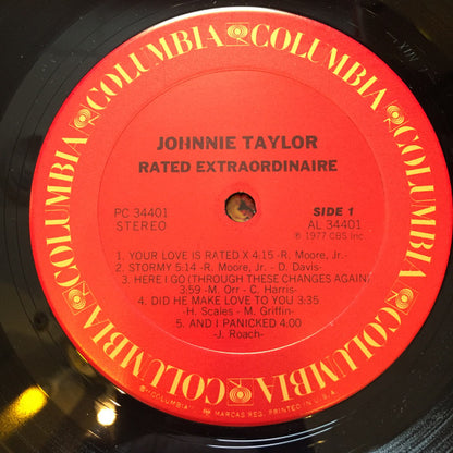 Johnnie Taylor : Rated Extraordinaire (LP, Album, Ter)