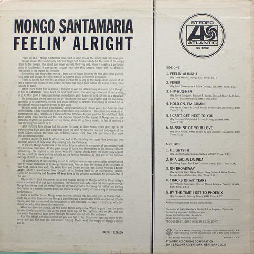 Mongo Santamaria : Feelin' Alright (LP, Album, Pre)