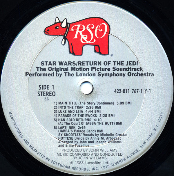 John Williams (4) : Star Wars / Return Of The Jedi (The Original Motion Picture Soundtrack) (LP, Album, 56-)