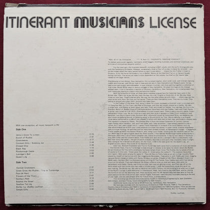 Itinerant Musicians License : Itinerant Musicians License (LP, Album)